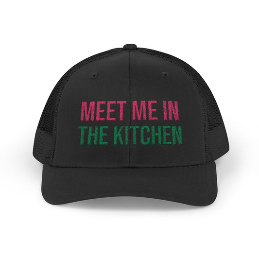 The Pink Pickle – Meet Me in the Kitchen Trucker Hat (Embroidered)