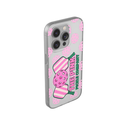 The Pink Pickle – Candy Pink Polka Phone Case (Matte TPU)