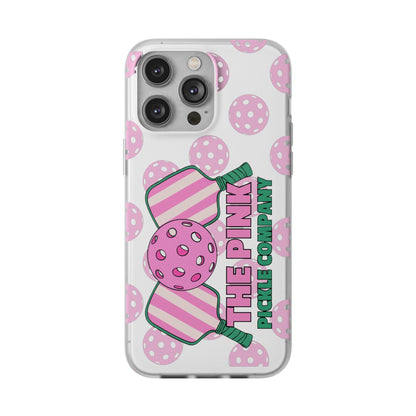 The Pink Pickle – Candy Pink Polka Phone Case (Matte TPU)