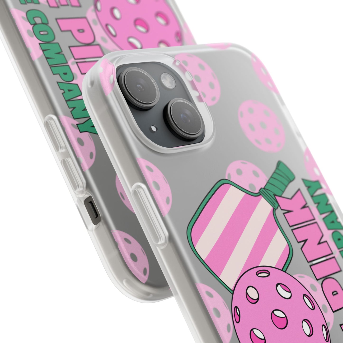 The Pink Pickle – Candy Pink Polka Phone Case (Matte TPU)