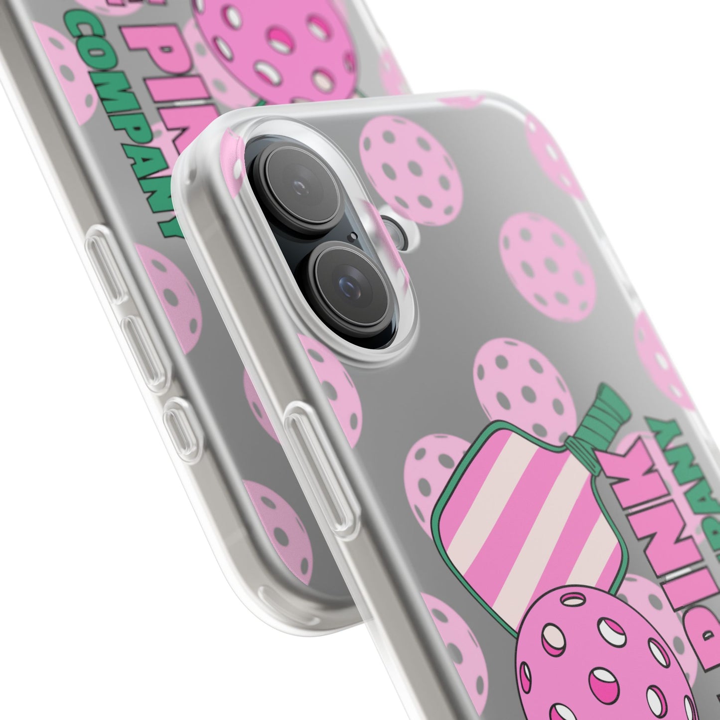 The Pink Pickle – Candy Pink Polka Phone Case (Matte TPU)