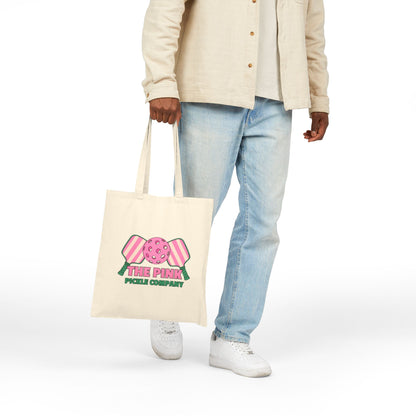 The Pink Pickle – Peace. Love. Pickleball Canvas Tote Bag