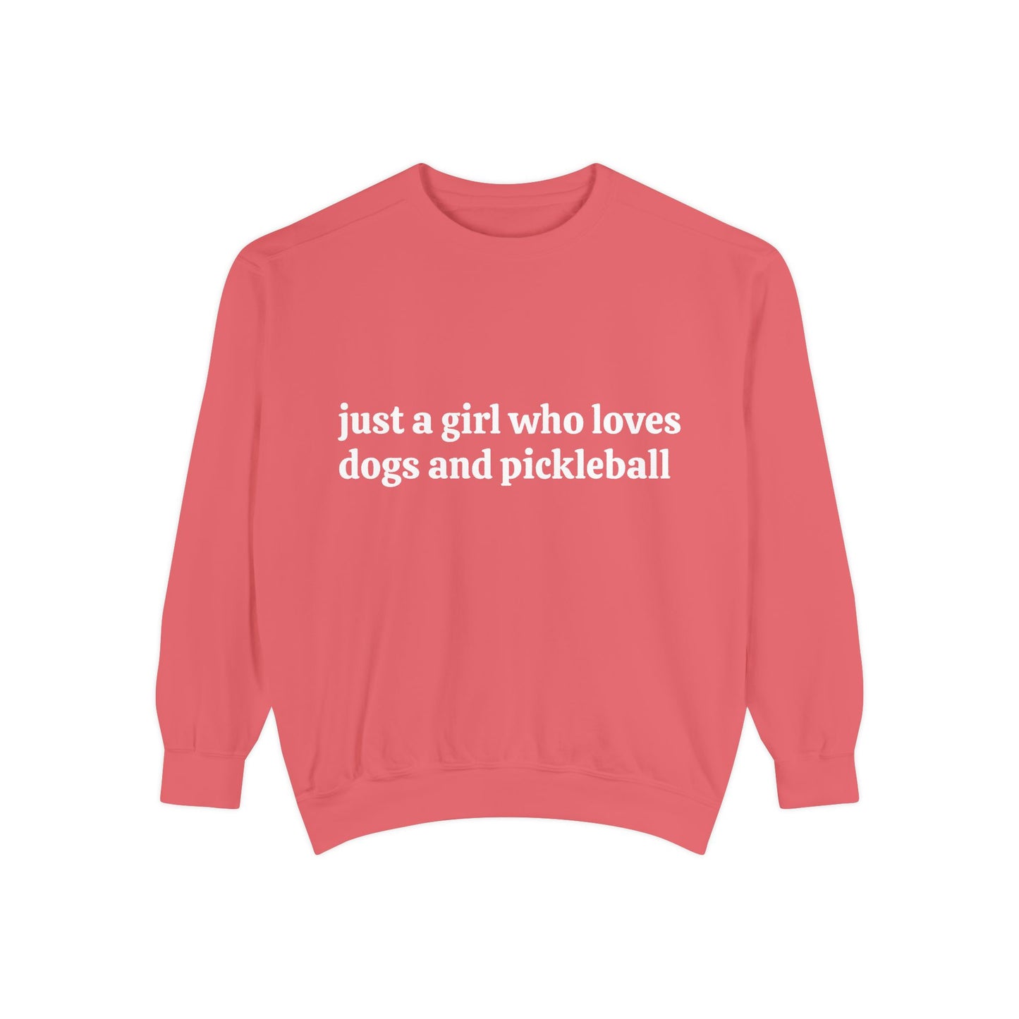 Just a Girl Who Loves Dogs and Pickleball Crewneck Sweatshirt