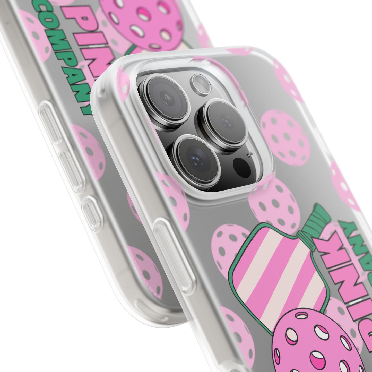 The Pink Pickle – Candy Pink Polka Phone Case (Matte TPU)