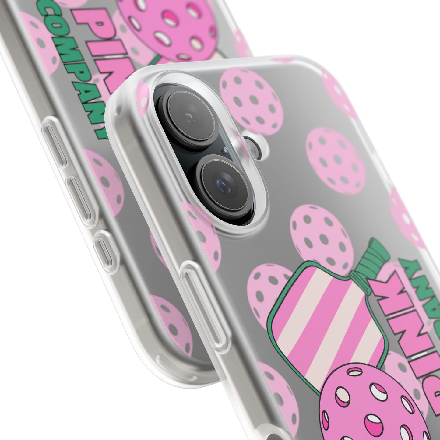The Pink Pickle – Candy Pink Polka Phone Case (Matte TPU)