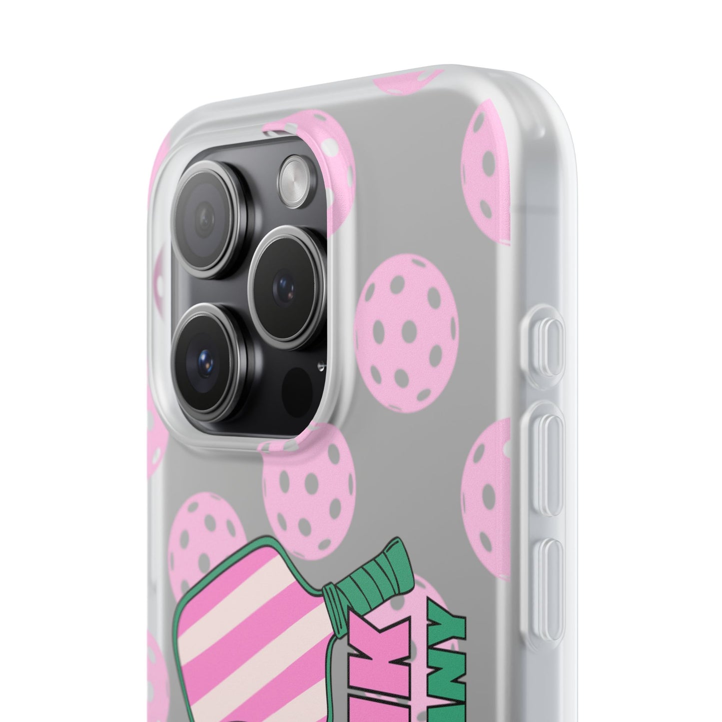 The Pink Pickle – Candy Pink Polka Phone Case (Matte TPU)