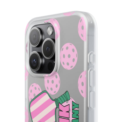 The Pink Pickle – Candy Pink Polka Phone Case (Matte TPU)