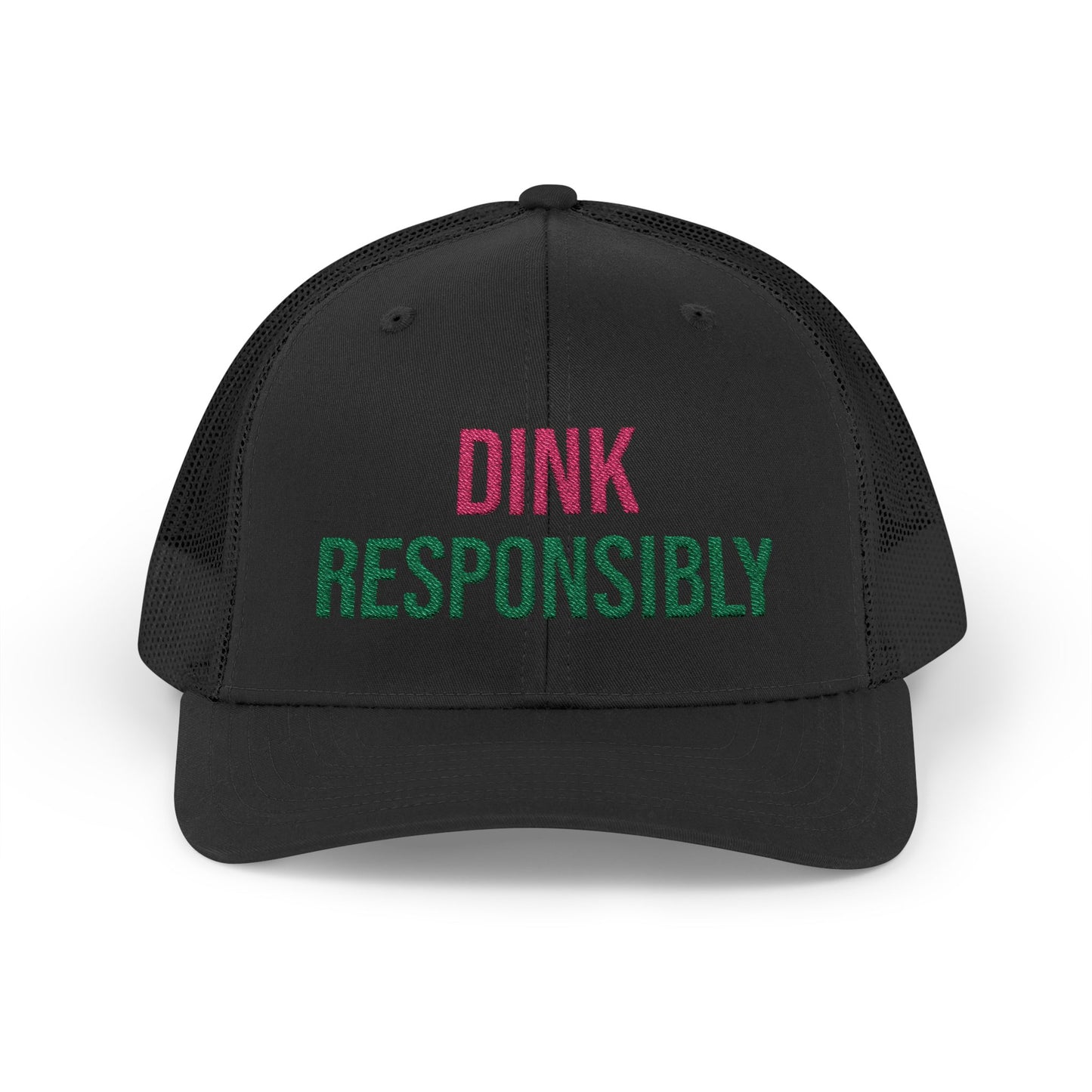 The Pink Pickle – Dink Responsibly Trucker Hat (Embroidered)